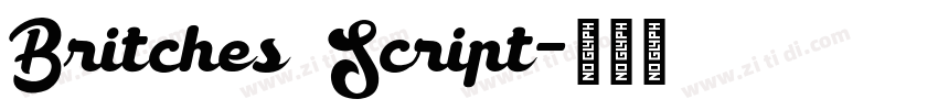 Britches Script字体转换